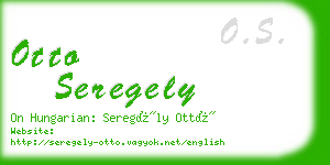 otto seregely business card